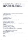 MAGNETIC PARTICLE QUESTIONS - LEVEL 1 (1 of 3, CCAD MPI LEVEL 1 - FIRST 30) QUESTIONS & ANSWERS!!