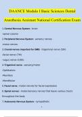 DAANCE Module I Basic Sciences Dental Anesthesia Assistant National Certification Exam  Questions and Answers 2024 / 2025 (Verified Answers by Expert)