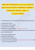 ETS  MFT BUSINESS ACTUAL EXAM 55 QUESTIONS WITH VERIFIED CORRECT ANSWERS NEWEST 2024. A+ GUARANTEED.