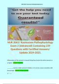 NUR 2063/ Rasmussen Pathophysiology Exam 2 (Advanced) Containing 239 Questions with Certified Answers/ Update 2024-2025.