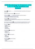 AAMI Microbiology for Embalmers Units 9, 10, 11- Review Questions and Answers