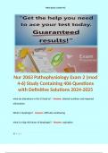 Nur 2063 Pathophysiology Exam 2 (mod 4-6) Study Containing 406 Questions with Definitive Solutions 2024-2025.