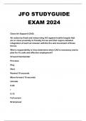 JFO STUDYGUIDE EXAM 2024