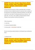 AANP Practice Exam Questions Best Study Guide with Certified Solutions Latest Update 20232024 100% Rated A+