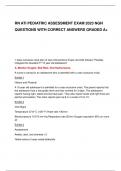 RN ATI PEDIATRIC ASSESSMENT EXAM 2023 NGN  QUESTIONS WITH CORRECT ANSWERS GRADED A+ 