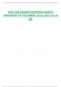 EOSC 326 GRADED MIDTERM EXAM B UNIVERSITY OF COLUMBIA. (Score 28.5 out of  30)