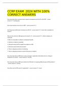 CCRP EXAM  2024 WITH 100% CORRECT ANSWERS