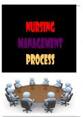 Nursing Management Process and Functions with complete solution