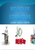 review of literature A JOURNEY THROUGH LITERATURE