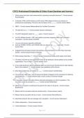 CPCE Professional Orientation & Ethics Exam Questions and Answers..