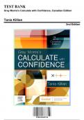 Test Bank for Gray Morris's Calculate with Confidence, Canadian Edition, 2nd Edition by Killian, 9780323695718, Covering Chapters 1-23 | Includes Rationales