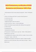 NHA Phlebotomy certification EXAM Questions and Answers 100% Pass
