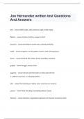 Joe Hernandez written test Questions And Answers