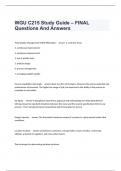 WGU C215 Study Guide – FINAL Questions And Answers