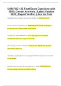 UNR PSC 100 Final Exam Questions with 100% Correct Answers | Latest Version 2024 | Expert Verified | Ace the Test