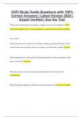 CHFI Study Guide Questions with 100% Correct Answers | Latest Version 2024 | Expert Verified | Ace the Test