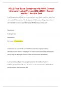 ACLS Final Exam Questions with 100% Correct Answers | Latest Version (2024/2025) | Expert Verified | Ace the Test