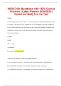 WGU C484 Questions with 100% Correct Answers | Latest Version 2024/2025 | Expert Verified | Ace the Test