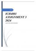 ICH4801 ASSIGNMENT 3 2024