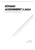 ICH4801 ASSIGNMENT 3 2024