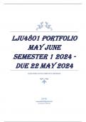 LJU4801 PORTFOLIO MAY JUNE Semester 1 2024 - DUE 22 May 2024