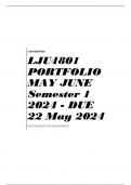 LJU4801 PORTFOLIO  Semester 1 2024 - DUE 22 May 2024