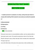 NR509 Advanced Physical Assessment Midterm Exam Bates Test Bank Questions and Answers (2024 / 2025) (Verified Answers)