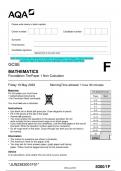 BUNDLED 2023 AQA GCSE MATHEMATICS  Foundation Tier Paper 1 ,2 & 3 Non-Calculator Question Paper & Mark scheme (Merged) June 2023 [VERIFIED]