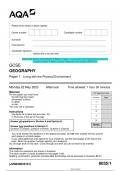 BUNDLED  2023 AQA GCSE GEOGRAPHY  Paper 1 & Paper 2 Question Paper & Mark scheme (Merged) June 2023 [VERIFIED]