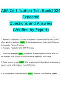 AEA Certification Test Bank Exam2024 Expected Questions and Answers (Verified by Expert)