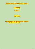 Pearson Edexcel Level 1/Level 2 GCSE (9–1) Chemistry PAPER 1 MAY 2023 Question Paper and Mark Scheme Combined Unveiling Excellence!!