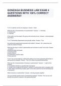 GONZAGA BUSINESS LAW EXAM 4 QUESTIONS WITH 100% CORRECT ANSWERS!!