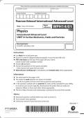 Pearson Edexcel International Advanced Level Physics International Advanced Level UNIT 4: Further Mechanics, Fields and Particles