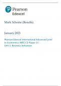 Pearson Edexcel International Advanced Level In Economics (WEC13) Paper 01 Unit 3: Business behaviour