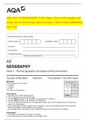 AQA 2023 AS GEOGRAPHY 7036/1 Paper 1 Physical Geography and people and the Environment Question Paper + Mark scheme [MERGED] June 2023