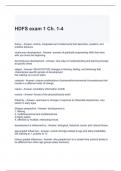 HDFS exam 1 Ch. 1-4 with complete solutions