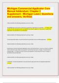 Michigan Commercial Applicator Core  Manual Addendum: Chapter 2 [LATEST EXAM UPDATES]