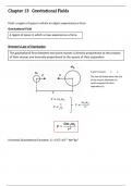 Cambridge A Levels A2 Physics Chapter 13 Gravitational Fields