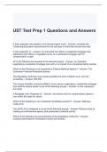 UST Test Prep 1 Questions and Answers 2024