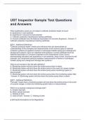 UST Inspector Sample Test Questions and Answers
