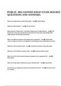 PUBLIX DELI KNOWLEDGE EXAM 2024/2025 QUESTIONS AND ANSWERS.