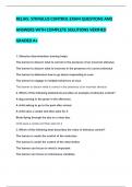 RELIAS: STIMULUS CONTROL EXAM QUESTIONS AND ANSWERS WITH COMPLETE SOLUTIONS VERIFIED GRADED A+