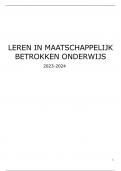 Samenvatting Leren in maatschappelijk betrokken onderwijs -  Leren in maatschappelijk betrokken onderwijs (B-KUL-P0V17A)