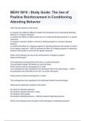 BEHV 5610 - Study Guide_ The Use of Positive Reinforcement in Conditioning Attending Behavior