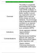 Bag Valve Mask Ventilation (Respiratory) Study Guide 2024