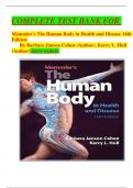 COMPLETE TEST BANK FOR   Memmler's The Human Body in Health and Disease 14th Edition By Barbara Janson Cohen (Author), Kerry L. Hull (Author) latest update 