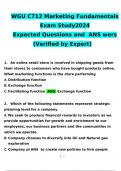 C712 Sample Exam2024 Expected Questions and Answers (Verified by Expert)