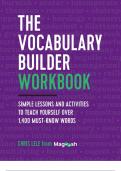 The Vocabulary Builder Workbook: Simple Lessons and Activities