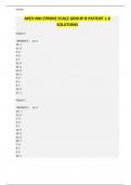 APEX NIH STROKE SCALE GROUP B PATIENT 1-6 SOLUTIONS 2024