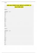 APEX NIH STROKE SCALE GROUP A PATIENT 1-6 SOLUTIONS 2024